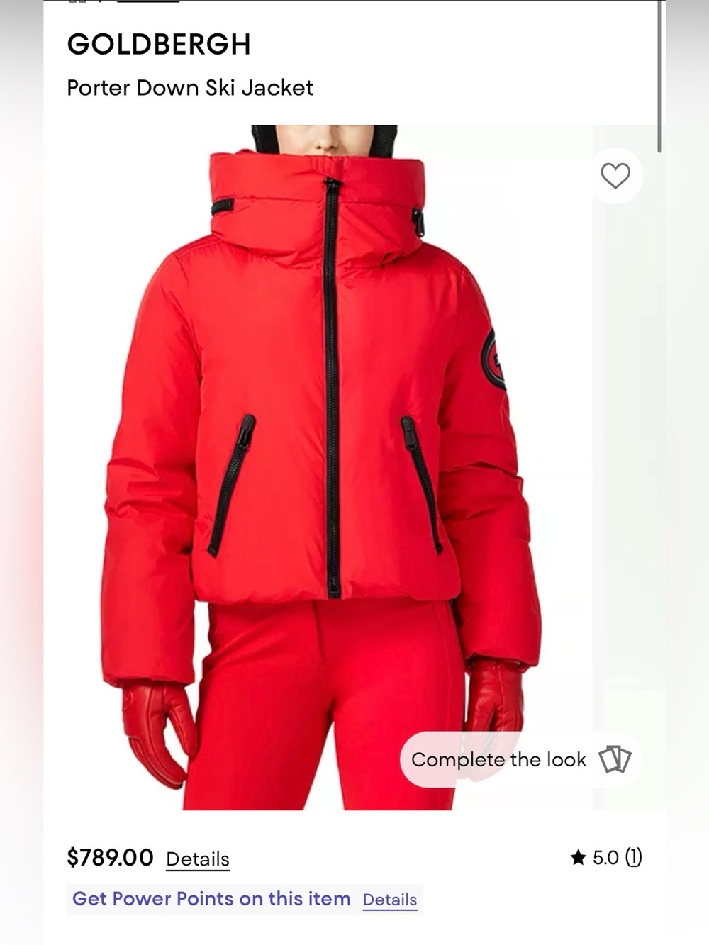 Goldbergh Red Porter Down Puffer Jacket